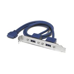 StarTech.com 2 Port USB 3.0 A Female Low Profile Slot Plate Adapter  (USB3SPLATE), image 
