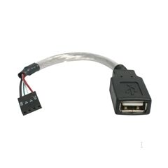 StarTech.com 15CM USB2.0 Cable,  USB A Female to USB Motherboard 4 Pin Header F/F, image 