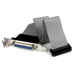 StarTech.com Low Profile 16in Parallel Port Header Cable Adapter with Bracket,  DB-25 (F), 26 PIN IDC (F), image 
