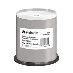 Verbatim 100 x CD-R  700 MB 52x  wide printable surface,  spindle, image 