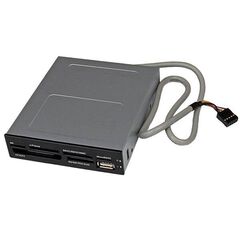 StarTech.com 3.5in Front Bay 22-in-1 USB 2.0 Internal Multi Media Memory Card Reader - Black, image 