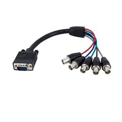 StarTech.com 30CM Coax HD15 VGA to 5 BNC RGBHV Monitor Cable - M/F (VGABNCMF1), image 