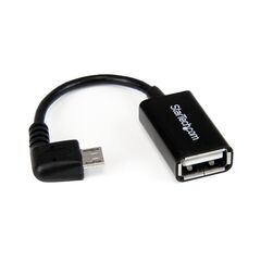 StarTech.com Right Angle Micro USB to USB OTG Host Adapter M/F  (UUSBOTGRA), image 