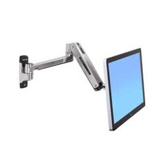 Ergotron LX HD Sit-Stand Wall Mount LCD Arm Mounting kit for LCD display aluminium polished aluminium screen size: up to 46" mounting interface: 100 x 100 mm, 75 x 75 mm, 200 x 200 mm, 200 x 100 mm, image 