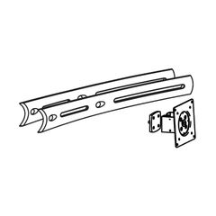 Ergotron DS100 Crossbar Extender, Long Mounting component ( crossbar extender, centre bracket ) for 2 LCD displays aluminium, steel black screen size: up to 26" mounting interface: 100 x 100 mm, 75 x 75 mm, image 