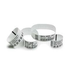 Zebra Z-Band UltraSoft white 25.4 x 279.4 mm 1050 pcs. ( 6 roll(s) x 175 ) - for Zebra Z4Mplus, Z6MPlus, ZM400, ZM600, Xi Series 110, 140, 170, 220; Z Series ZM400, ZM600 (10018856), image 