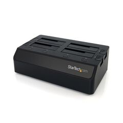 StarTech.com USB 3.0 to 4-Bay SATA 6Gbps Hard Drive Docking Station w/ UASP & Dual Fans - 2.5/3.5in SSD / HDD Dock (SDOCK4U33), image 