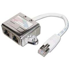 DIGITUS Network adapter RJ-45 (M) RJ-45 (F) STP CAT 5e  (AT-AG CX2), image 