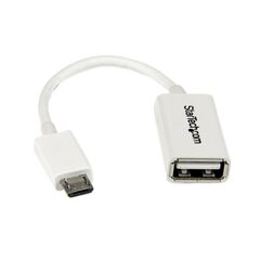 StarTech.com White Micro USB to USB OTG Host Adapter M/F, image 