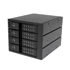 StarTech.com 4 Bay Aluminum Trayless Hot Swap Mobile Rack Backplane for 3.5in SAS II/SATA III - 6 Gbps HDD, image 