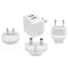 StarTech.com Dual-port USB wall charger - international travel - 17W/3.4A - white, image 