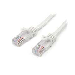 StarTech.com Patch cable RJ-45 (M) 1m UTP CAT 5e snagless, riser white, image 