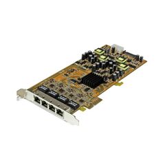 4 Port Gigabit Power over Ethernet PCIe Network Card - PSE / PoE PCI Express NIC, image 