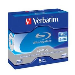 Verbatim 5 x BD-R DL 50GB 6x jewel case, image 