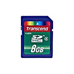 Transcend Flash memory card 8GB Class4 SDHC (TS8GSDHC4), image 