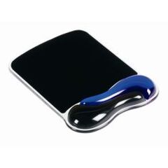 Kensington Duo Gel Mouse pad Wristrest Wave,  black, blue (62401), image 