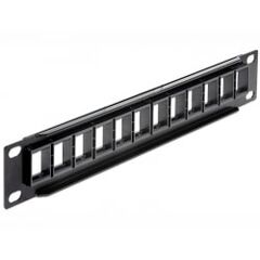 Delock 10″ Keystone Patch Panel 12 Port black