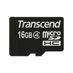 Transcend Flash memory card 16GB Class4 microSDHC (TS16GUSDC4), image 