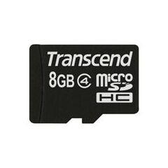Transcend Flash memory card 8GB Class4 microSDHC (TS8GUSDC4), image 