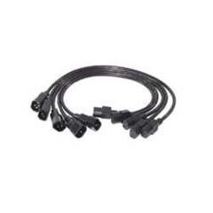 APC - Power cable - IEC 320 EN 60320 C13 (F) - IEC 320 EN 60320 C14 (M) - 61 cm - black (pack of 5 )  AP9890, image 