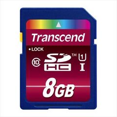 Transcend Flash memory card 8GB Class10  SDHC UHS-I (TS8GSDHC10U1), image 