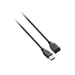 V7 - USB 3.0 extension cable, USB A - USB A, Male - Female, 1.8m, black, image 