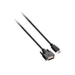 V7 - Video cable - HDMI / DVI - 19 pin HDMI (M) - DVI (M) - 2 m - black, image 