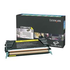 Lexmark - Toner cartridge - High Yield - 1 x yellow - 10000 pages - LRP / LCCP, image 