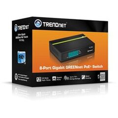 TRENDnet TPE TG80G GREENnet PoE+ Switch, 8 x 10/100/1000, (TPE-TG80G), image 