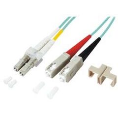 M-CAB / Patch cable / LC multi-mode (M) to SC multi-mode (M) / 5 m / fibre optic / 50 / 125 micron / OM3 / aqua | 7003310, image 