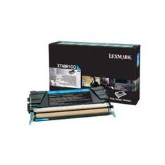 Cyan Lexmark Toner cartridge, 10000pages,  for X748de, 748dte (X748H3CG), image 