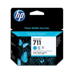 HP 711 3-pack cyan original ink cartridge for DesignJet T120 ePrinter, T520 ePrinter, image 
