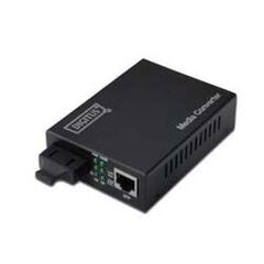 DIGITUS Professional DN-82121-1 Media converter, 10Base-T, 1000Base-LX, 100Base-TX, 1000Base-T, RJ-45 / SC single mode, up to 10km, 1310nm, image 