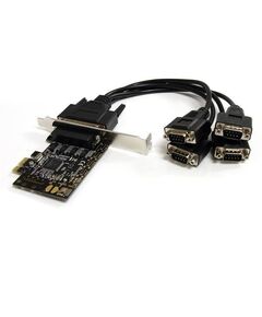 StarTech.com 4 Port RS232 PCI Express Serial Card w/ Breakout Cable / Add 4 RS232 serial ports to any PC using a single PCI Express expansion slot, image 