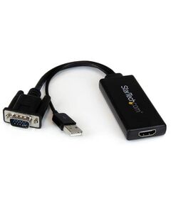 StarTech.com VGA to HDMI Adapter with USB Audio & Power – Portable VGA to HDMI Converter – 1080p, image 