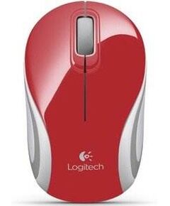 Logitech Wireless Mini Mouse M187 - optical - wireless - 2.4 GHz -  red, image 