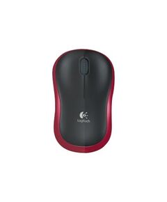 Logitech M185 / Mouse / optical / wireless / 2.4 GHz / USB wireless receiver / red | 910-002237, image 