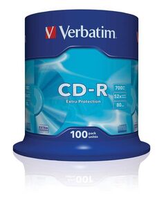 Verbatim 100 x CD-R 700 MB (80min) 52x spindle | 43411