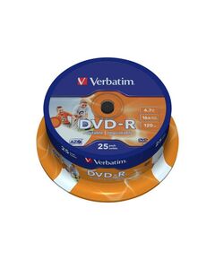 Verbatim 25 x DVD-R 4.7 GB 16x wide photo printable | 43538