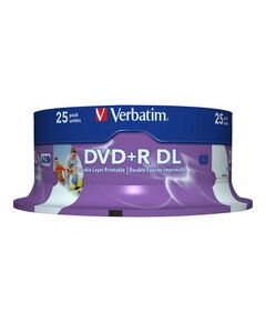 Verbatim 25 x DVD+R DL 8.5 GB 8x wide printable | 43667