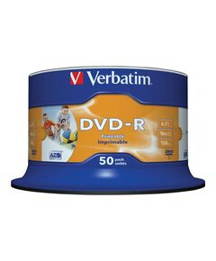 Verbatim 50 x DVD-R 4.7 GB 16x wide photo printable | 43533
