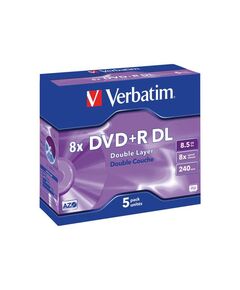 Verbatim 5 x DVD+R DL 8.5 GB (240min) 8x matt | 43541