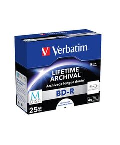 Verbatim M-Disc 5 x BD-R 25 GB 4x ink jet printable | 43823