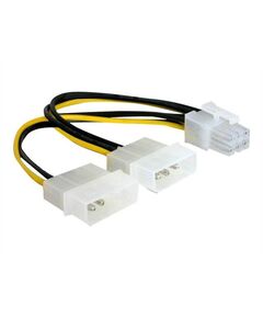 DeLOCK Power cable 6 pin PCIe power (F) to 4 PIN | 82315