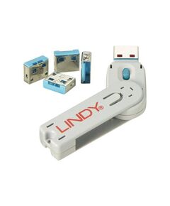 Lindy USB Port Blocker USB port blocker blue | 40452