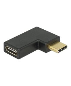 DeLOCK USB 3.1  adapter USB-C (M) to USB-C (F) angled black 65915