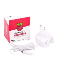 Raspberry Pi Power adapter AC 100-240 V RPI4 PSU EU WHITE