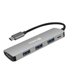Sandberg USB-C Dock HDMI+3xUSB+PD 100W Docking 136-32