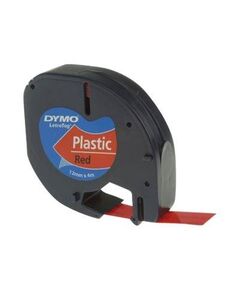 DYMO LetraTAG Plastic black on red Roll (1.2 cm x 4 m) S0721630