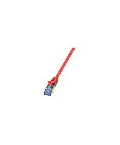 LogiLink PrimeLine Patch cable RJ-45 0.25m  CAT6a Red